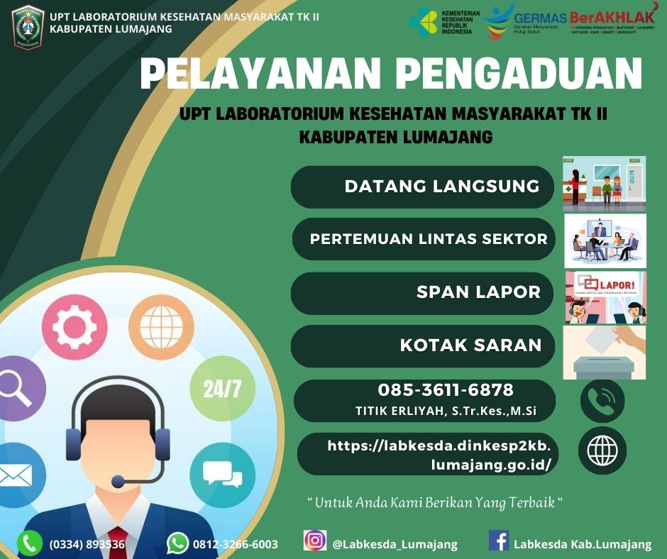 PELAYANAN PENGADUAN UPT LABKES